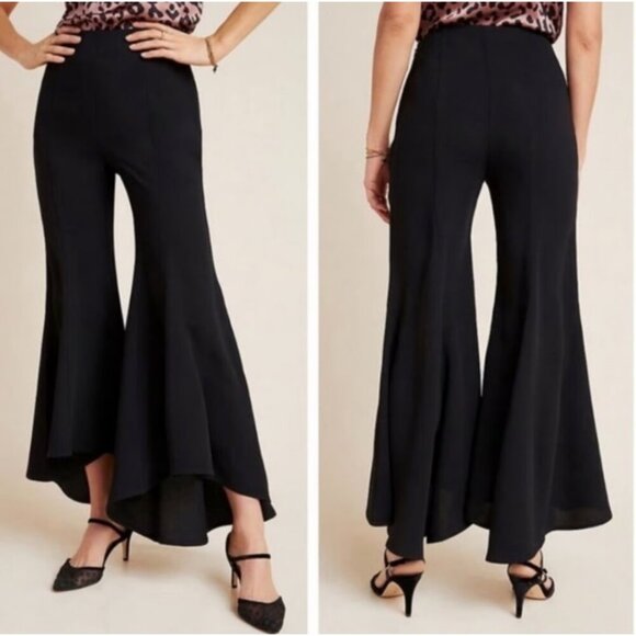 Anthropologie Zinnia Flare wide leg Trousers - Picture 2 of 8